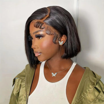 Double Drawn Glueless Bob 8 Inch