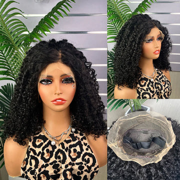 360 Lace Double Drawn Style Wig Pixie Curl 18 Inch